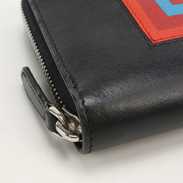FENDI 7M0210 6OF zip around long wallet PurseZip Around leather Black mens