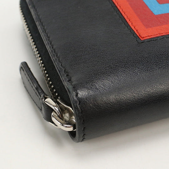 FENDI 7M0210 6OF zip around long wallet PurseZip Around leather Black mens