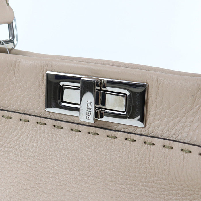 FENDI 8BN290 Q0J Handbag Selleria Peekaboo Iconic 2WAY handbag leather beige Women