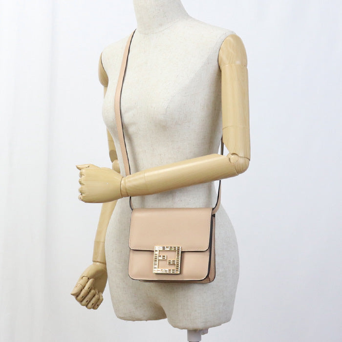 FENDI 8BT325 AA1W Shoulder Bag FWith logo Crossbody Bag Calfskin beige Women