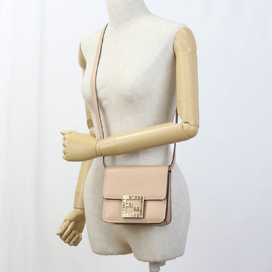 FENDI 8BT325 AA1W Shoulder Bag FWith logo Crossbody Bag Calfskin beige Women