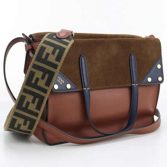 FENDI 8BT302 A6CG 2WAY Tote Bag leather Brown Women