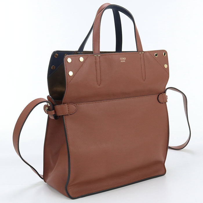 FENDI 8BT302 A6CG 2WAY Tote Bag leather Brown Women