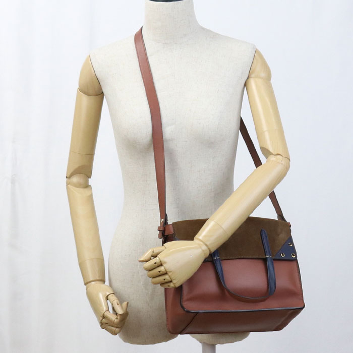 FENDI 8BT302 A6CG 2WAY Tote Bag leather Brown Women