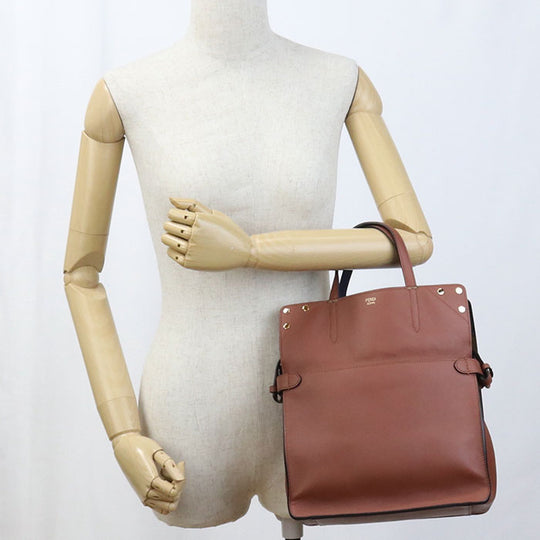 FENDI 8BT302 A6CG 2WAY Tote Bag leather Brown Women