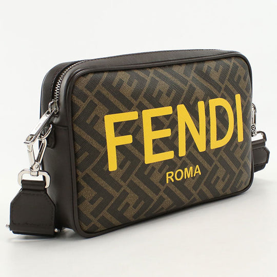 FENDI FE88632 Camera case Fendi Rome Shoulder Bag PVC Brown mens