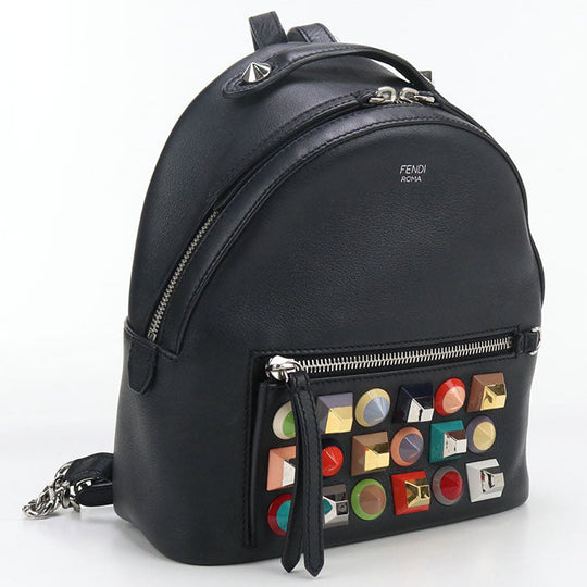 FENDI 8BZ038 9DF Mini backpack By the way Backpack leather Black Women