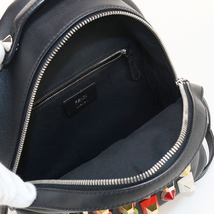 FENDI 8BZ038 9DF Mini backpack By the way Backpack leather Black Women