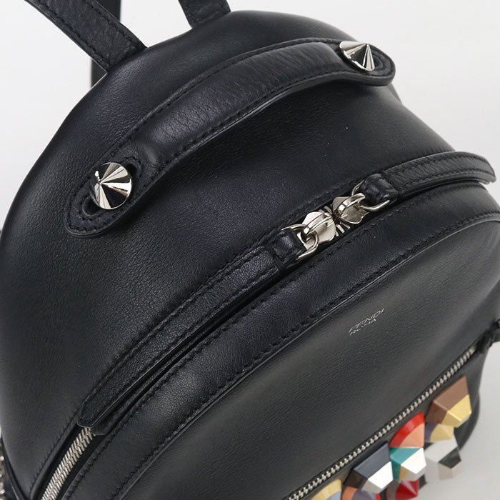 FENDI 8BZ038 9DF Mini backpack By the way Backpack leather Black Women