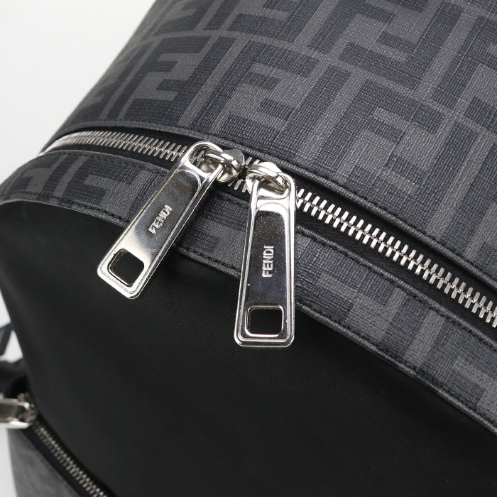 FENDI Backpack Diagonal 7VZ042 A9XT Backpack PVC/Nylon/leather mens