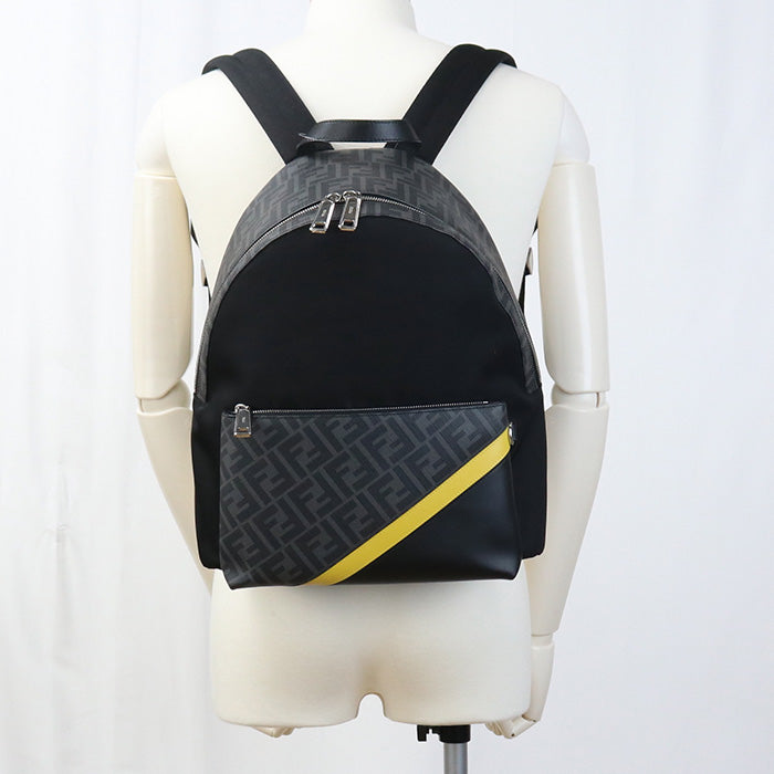 FENDI Backpack Diagonal 7VZ042 A9XT Backpack PVC/Nylon/leather mens