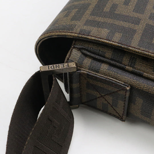 FENDI 7VA215 Shoulder Bag Zucca Crossbody Bag PVC Brown unisex