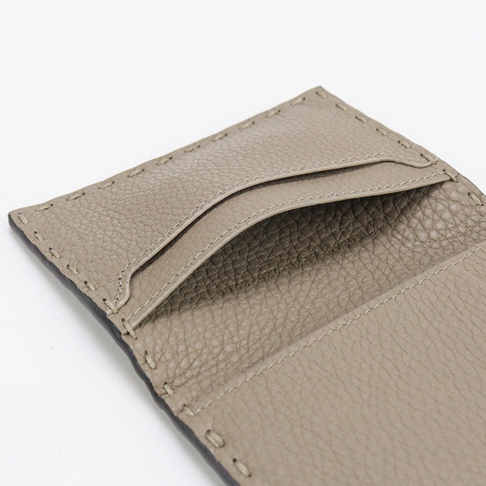 FENDI 7M0349 AP3D Card Case Selleria Card Case Flap card case Calf leather Brown unisex