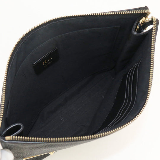 FENDI 7VA433 A7SR monster Clutch bag Calfskin Black mens