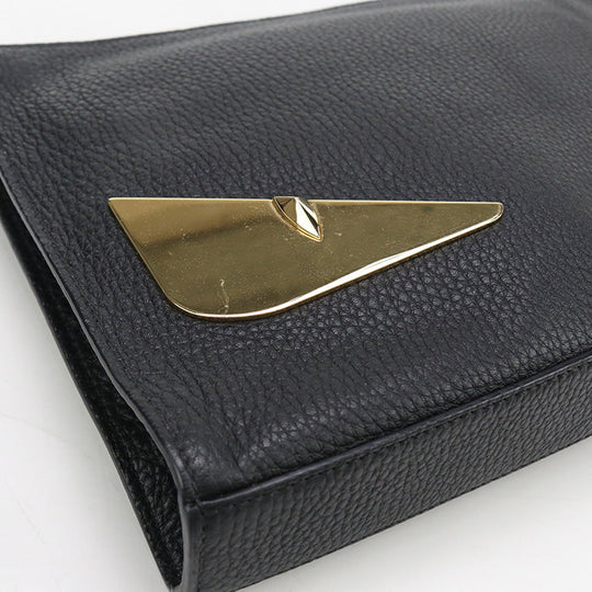 FENDI 7VA433 A7SR monster Clutch bag Calfskin Black mens