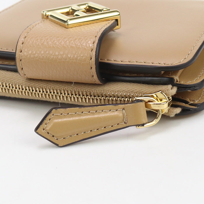 FENDI 8M0490 ALWA FF Diamond Folded wallet leather brown Women