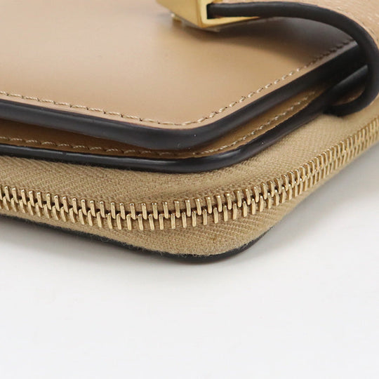 FENDI 8M0490 ALWA FF Diamond Folded wallet leather brown Women