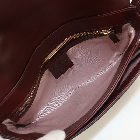 GUCCI 550129 Shoulder Bag GG Marmont Shoulder Bag leather red Women