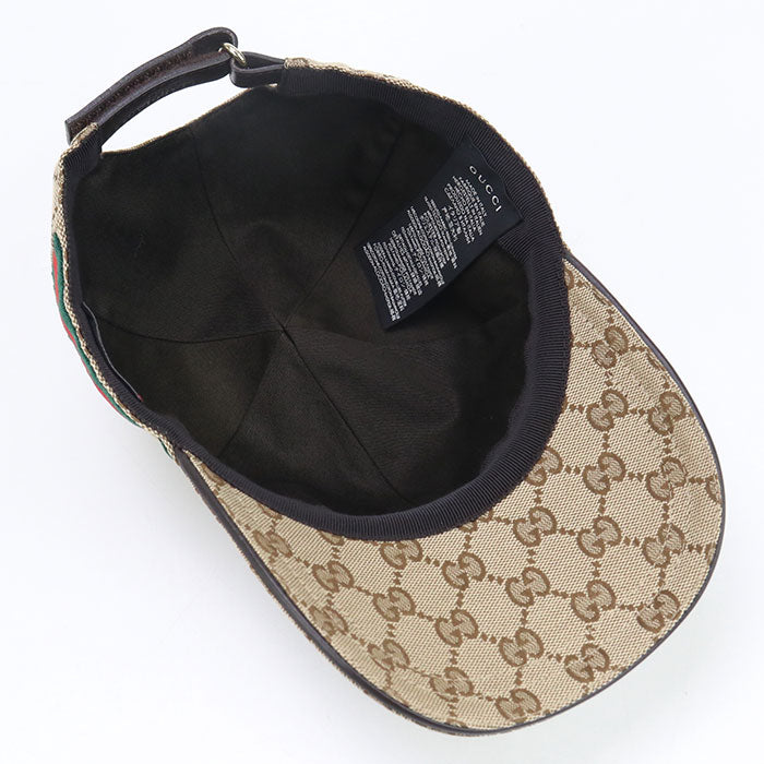 GUCCI 200035 Baseball cap GG canvas cap GG canvas beige mens