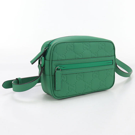 GUCCI 771321 Shoulder Bag Effect Mini GG Rubber Crossbody Bags rubber green mens