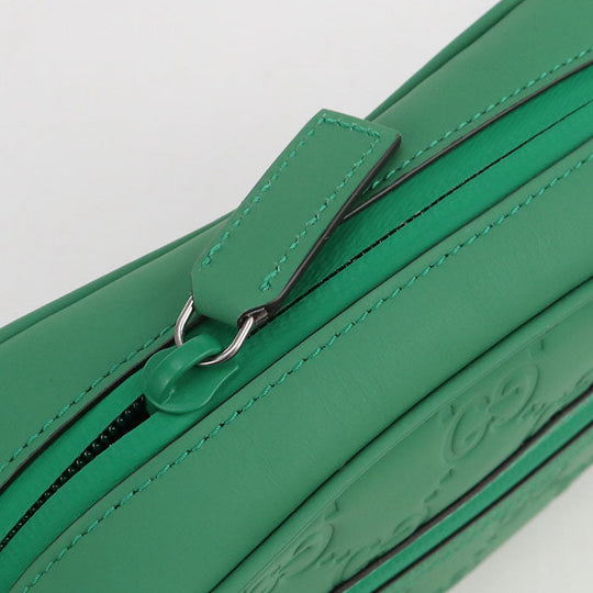GUCCI 771321 Shoulder Bag Effect Mini GG Rubber Crossbody Bags rubber green mens