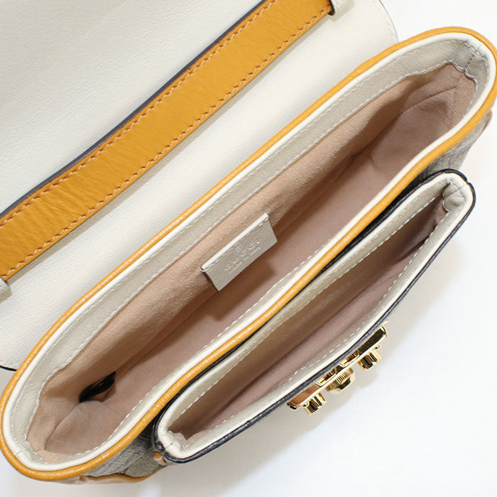 GUCCI 658487 2WAY handbag Padlock Shoulder Bag GG Supreme beige Women