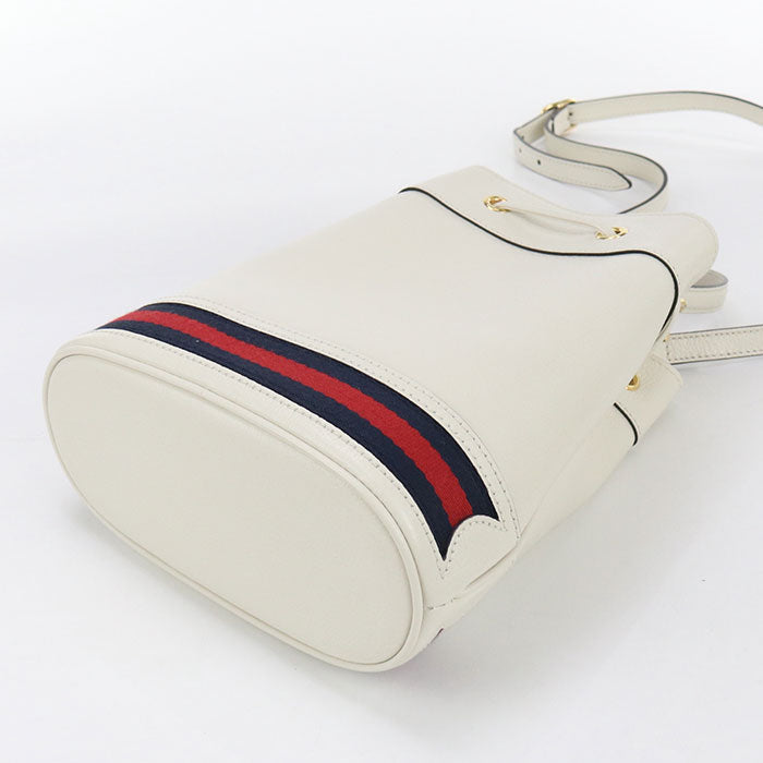 GUCCI GU89178 Small bucket bag Ofidia Handbag leather White Women
