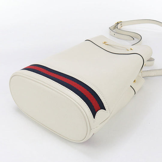GUCCI GU89178 Small bucket bag Ofidia Handbag leather White Women