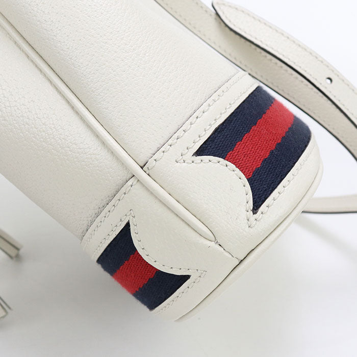 GUCCI GU89178 Small bucket bag Ofidia Handbag leather White Women
