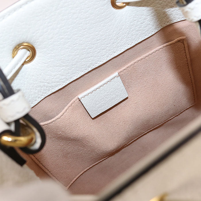 GUCCI GU89178 Small bucket bag Ofidia Handbag leather White Women