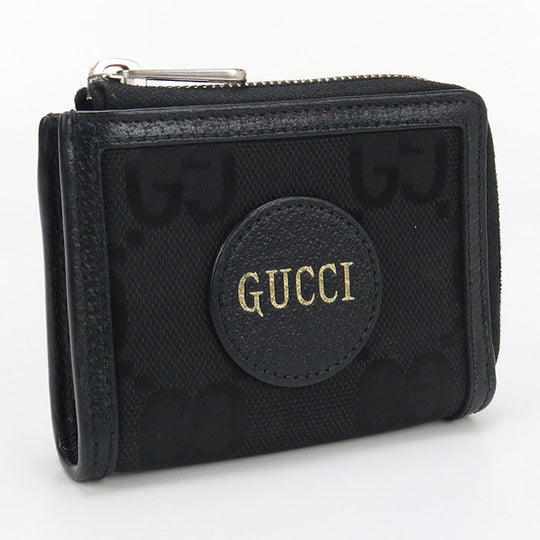 GUCCI GU89280 L-shaped zipper miniwallet Off the gridCoinPocket Nylon Black mens
