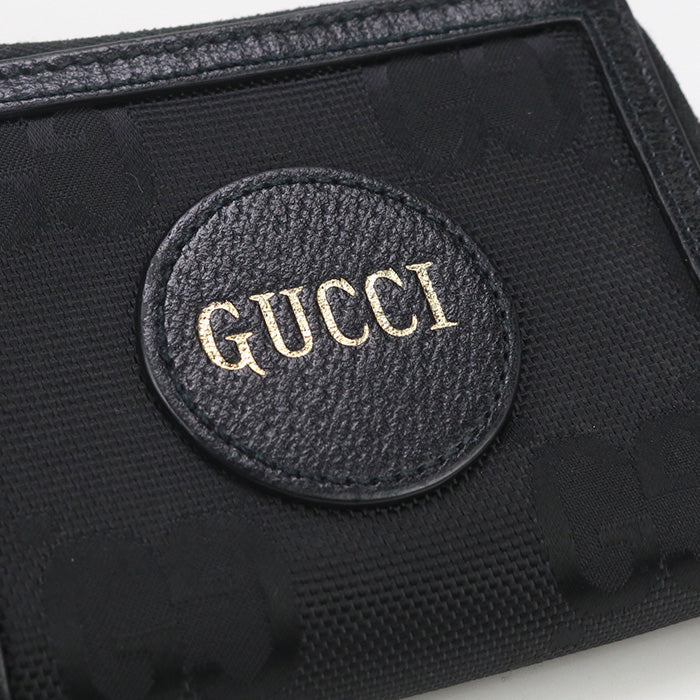 GUCCI GU89280 L-shaped zipper miniwallet Off the gridCoinPocket Nylon Black mens