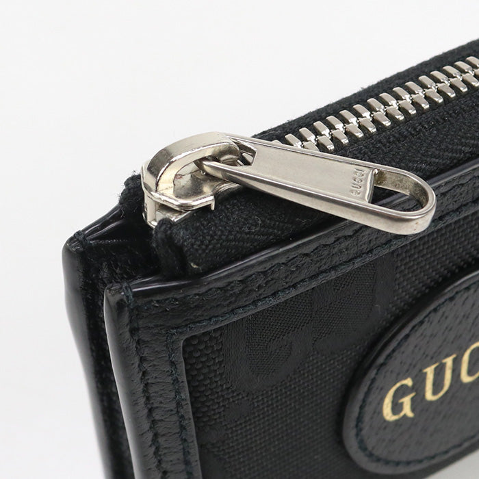 GUCCI GU89280 L-shaped zipper miniwallet Off the gridCoinPocket Nylon Black mens