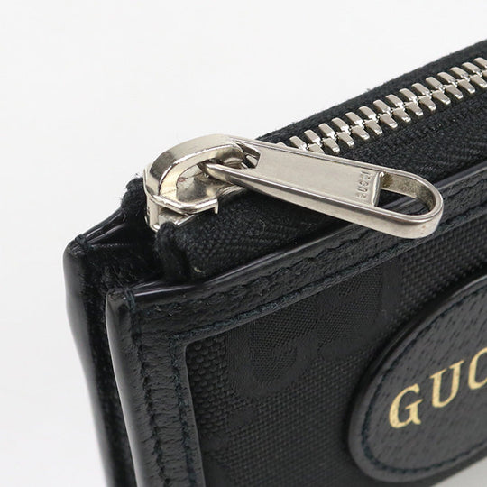 GUCCI GU89280 L-shaped zipper miniwallet Off the gridCoinPocket Nylon Black mens