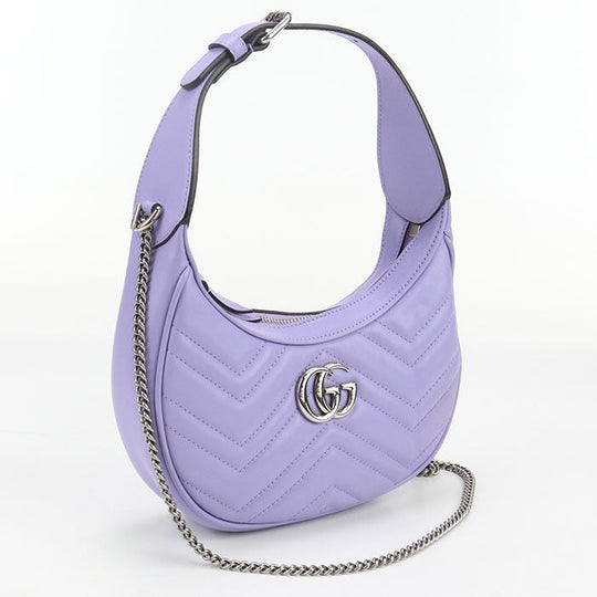 GUCCI 699514 2WAY GG Marmont Handbag leather purple Women