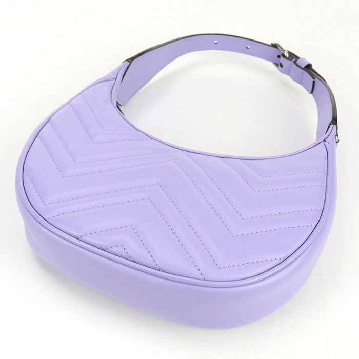 GUCCI 699514 2WAY GG Marmont Handbag leather purple Women