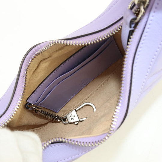 GUCCI 699514 2WAY GG Marmont Handbag leather purple Women