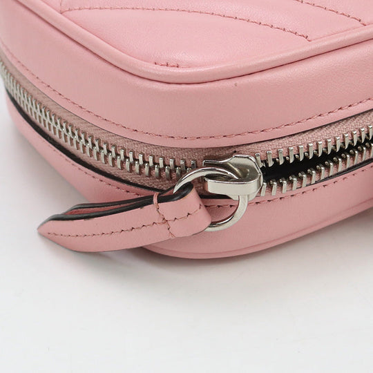 GUCCI 598597 Shoulder Bag GG Marmont Smartphone Shoulder Bag Quilted leather pink Women