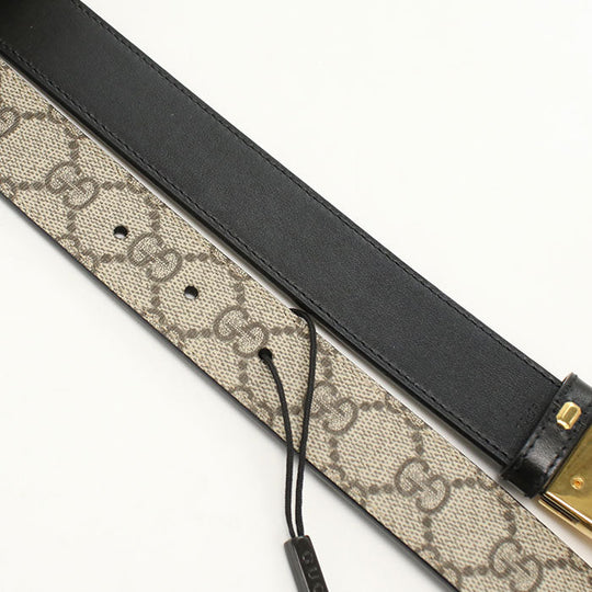 GUCCI 659417 92TIC 9769 belt GG Marmont Reversible belt GG Supreme Canvas, leather beige Women