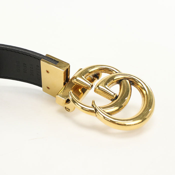 GUCCI 659417 92TIC 9769 belt GG Marmont Reversible belt GG Supreme Canvas, leather beige Women