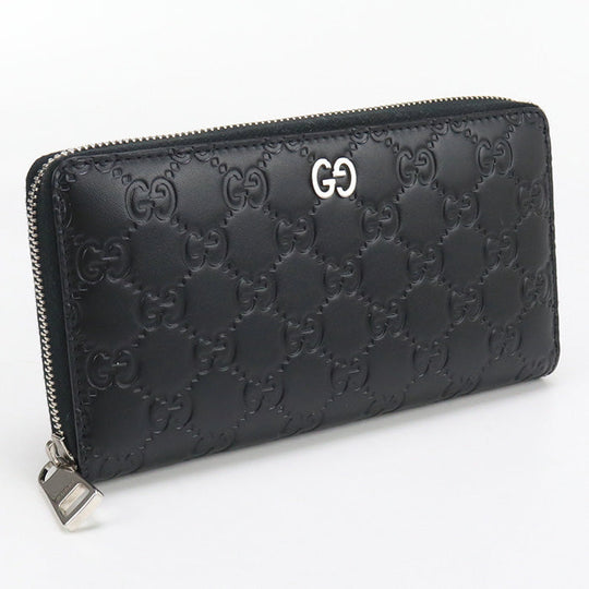 GUCCI 473928 Zip around wallet Dorian PurseZip Around leather Black mens