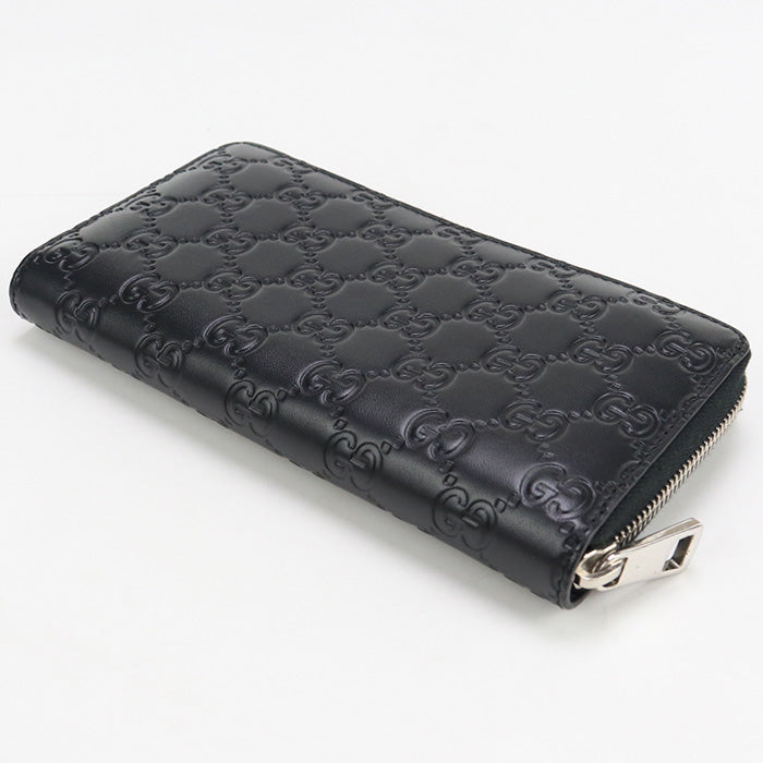 GUCCI 473928 Zip around wallet Dorian PurseZip Around leather Black mens