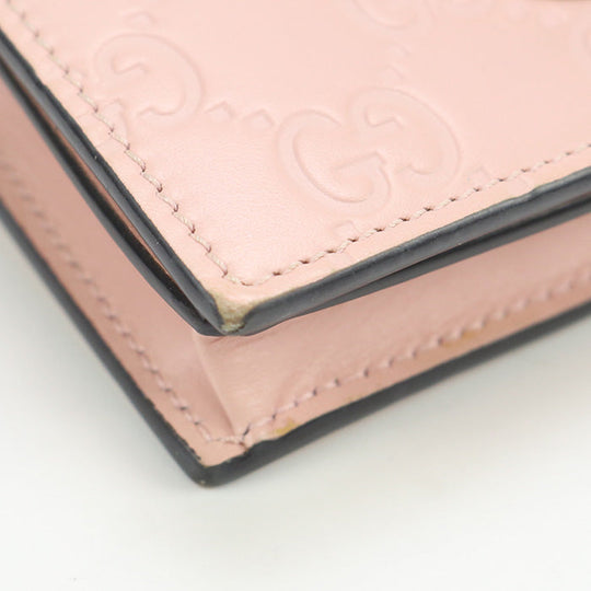 GUCCI 548057 Mini wallet linea cat Folded wallet leather Pink Women
