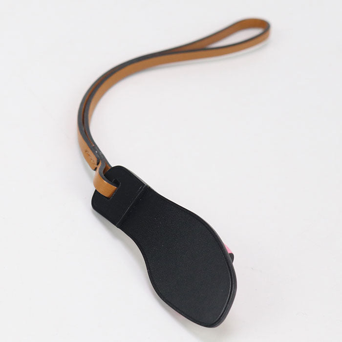 HERMES 080148CABA Bag charm Oran Nano Monochrome Sandal Straps Epsom, Veau Butler, Bash Hunter Brown Women