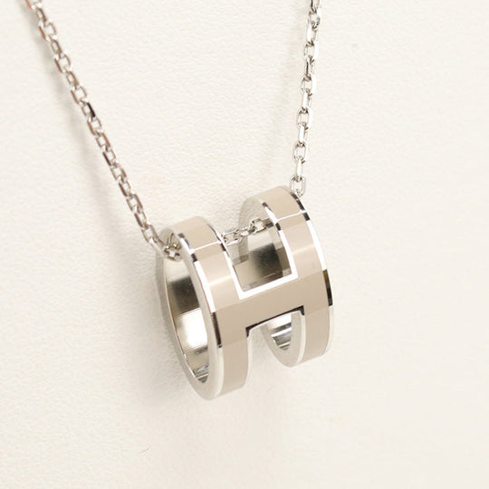 HERMES Necklace POP H Necklace H logo metal, lacquer Silver Women