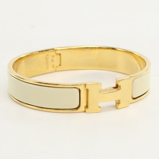 HERMES Bangle Click H Bracelet Gold plated, enamel gold Women