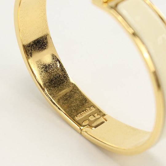 HERMES Bangle Click H Bracelet Gold plated, enamel gold Women