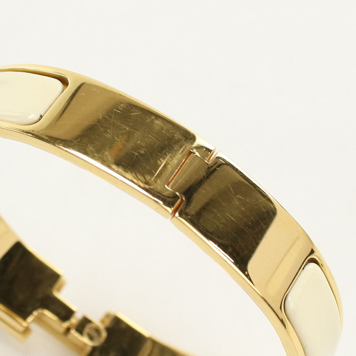HERMES Bangle Click H Bracelet Gold plated, enamel gold Women