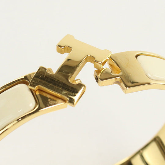 HERMES Bangle Click H Bracelet Gold plated, enamel gold Women