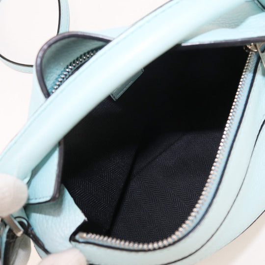 LOEWE Puzzle bag mini Handbag shoulderbag Calfskin blue Women